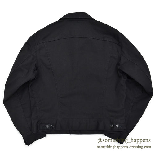1980's Lee 220 BLACK COTTON TWILL JACKET / RARE ... M