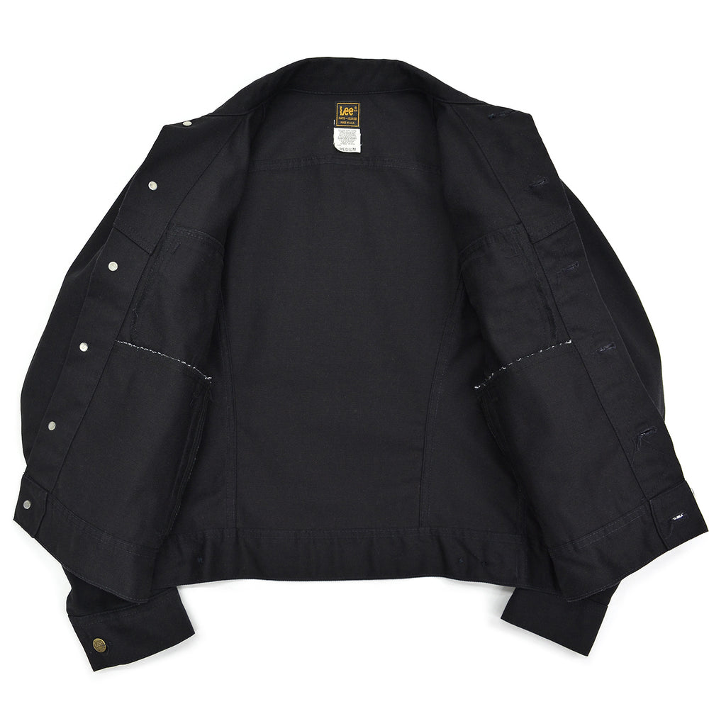 1980's Lee 220 BLACK COTTON TWILL JACKET / RARE ... M