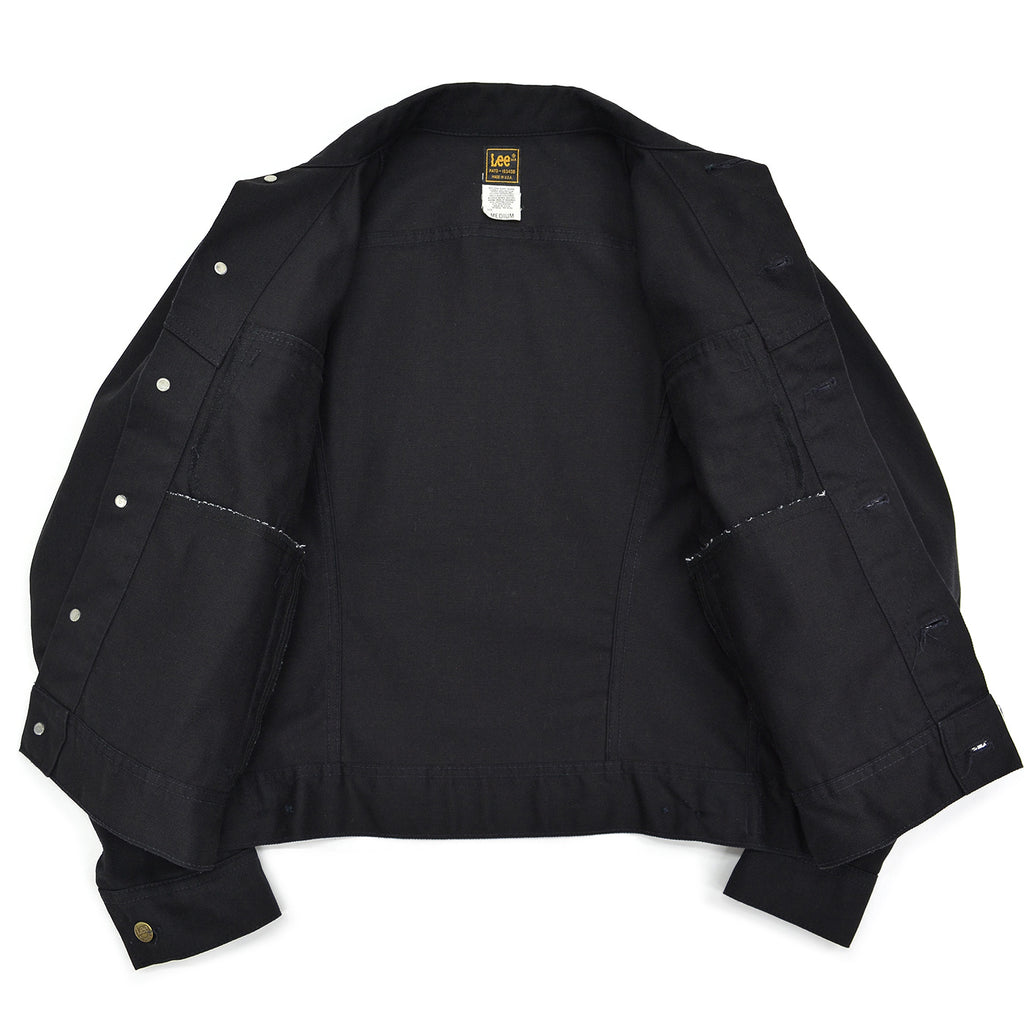 1980's Lee 220 BLACK COTTON TWILL JACKET / RARE ... M