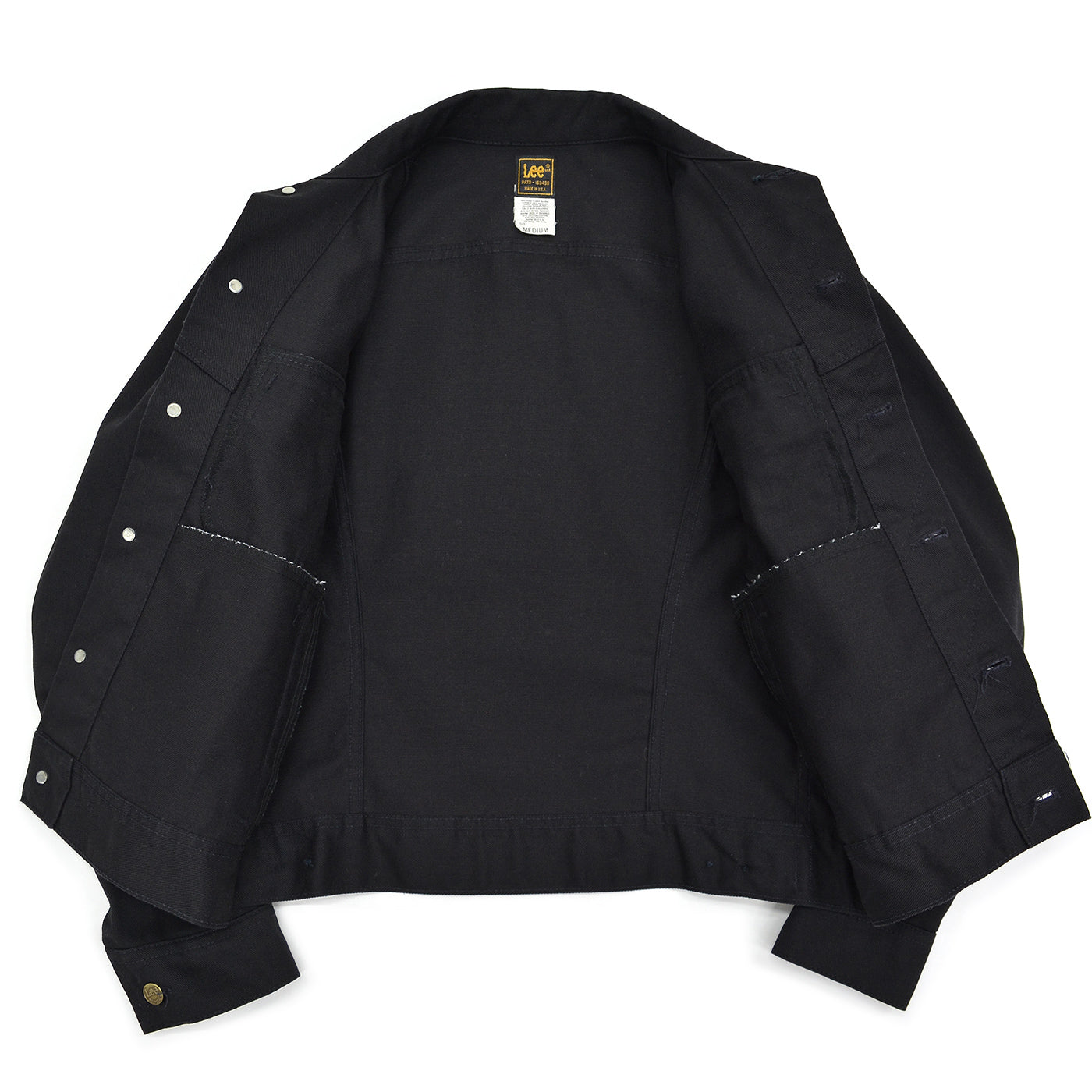 1980's Lee 220 BLACK COTTON TWILL JACKET / RARE ... M