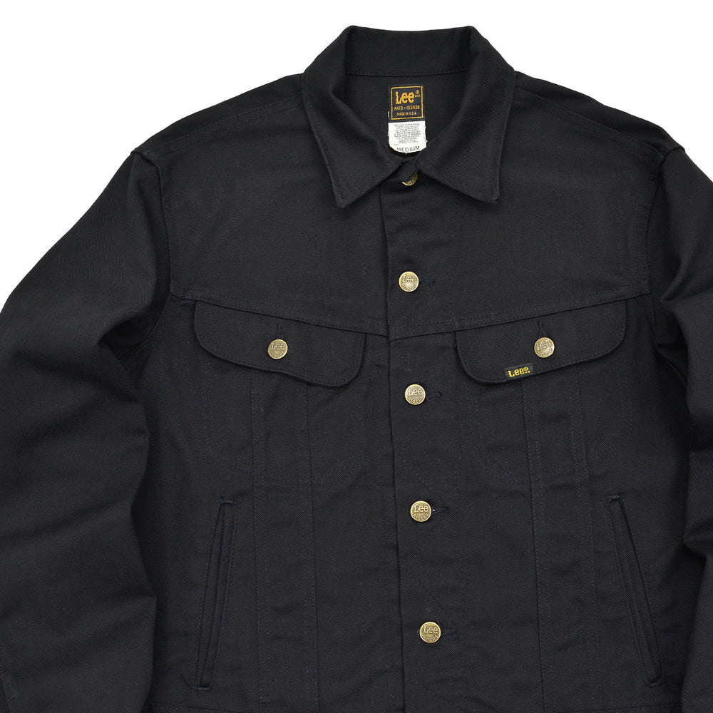 1980's Lee 220 BLACK COTTON TWILL JACKET / RARE ... M