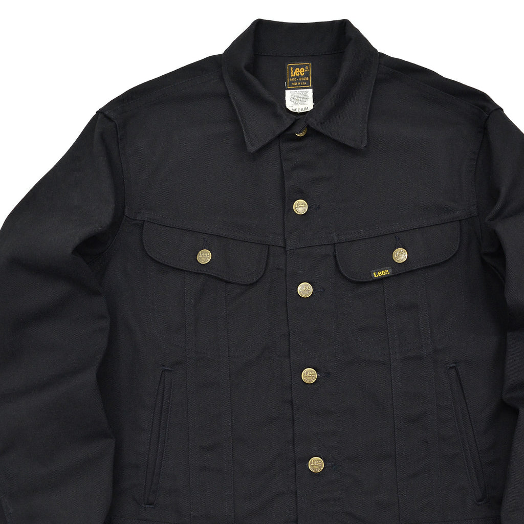 1980's Lee 220 BLACK COTTON TWILL JACKET / RARE ... M