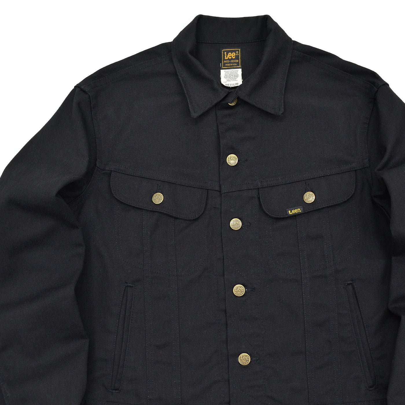 1980's Lee 220 BLACK COTTON TWILL JACKET / RARE ... M