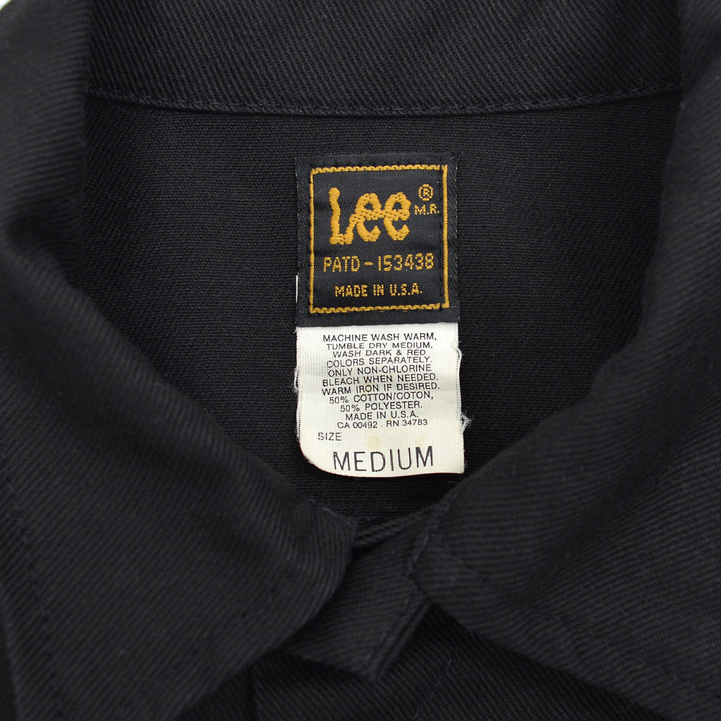 1980's Lee 220 BLACK COTTON TWILL JACKET / RARE ... M