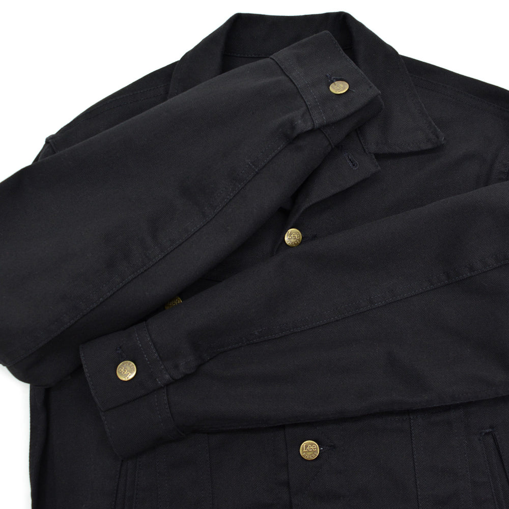 1980's Lee 220 BLACK COTTON TWILL JACKET / RARE ... M