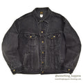 1980's~ Lee 220-5019 BLACK DENIM JACKET...XL