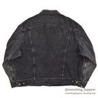 1980's~ Lee 220-5019 BLACK DENIM JACKET ... XL