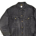 1980's~ Lee 220-5019 BLACK DENIM JACKET ... XL