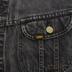 1980's~ Lee 220-5019 BLACK DENIM JACKET ... XL