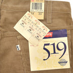 1980's DEADSTOCK Levi's 519-1523 CORDUROY PANTS / TAN ... W34/L30