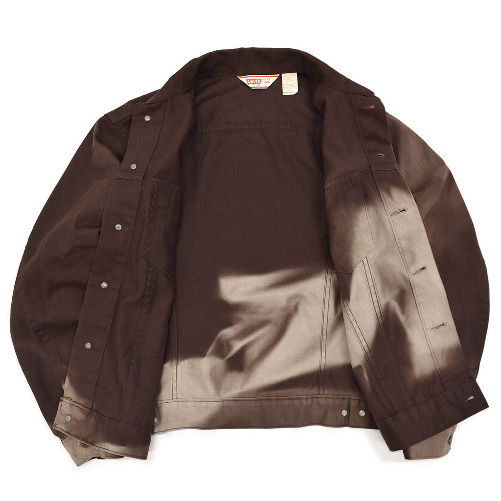 1970's LEVI'S 70505-1828 BIGE BROWN TWILL JACKET / SUN FADE ... 44