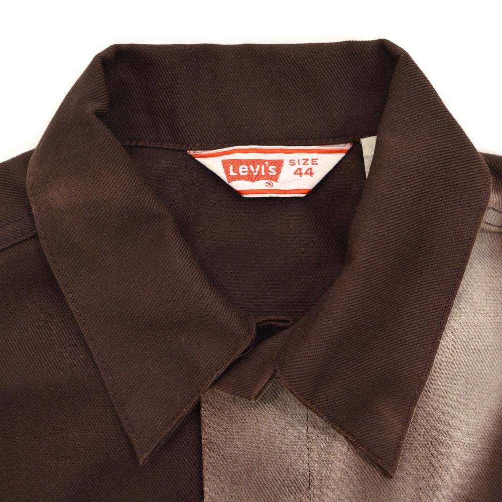 1970's LEVI'S 70505-1828 BIGE BROWN TWILL JACKET / SUN FADE ... 44