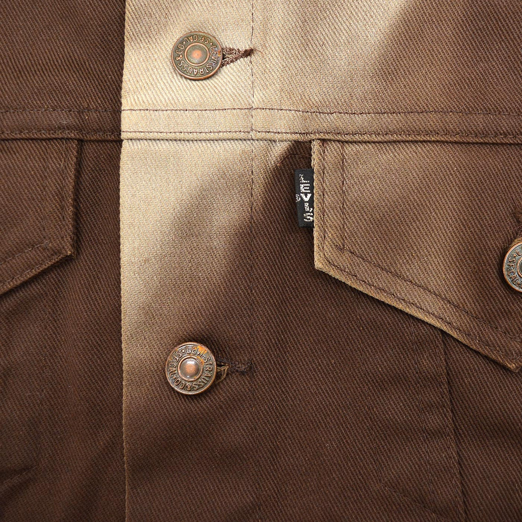 1970's LEVI'S 70505-1828 BIGE BROWN TWILL JACKET / SUN FADE ... 44