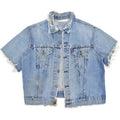 1960's~ LEVI'S 70505-0217 BIGE THRASHED DENIM JACKET / CUT-OFF ...