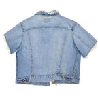 1960's~ LEVI'S 70505-0217 BIGE THRASHED DENIM JACKET / CUT-OFF ...