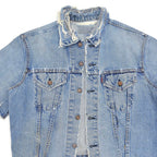 1960's~ LEVI'S 70505-0217 BIGE THRASHED DENIM JACKET / CUT-OFF ...