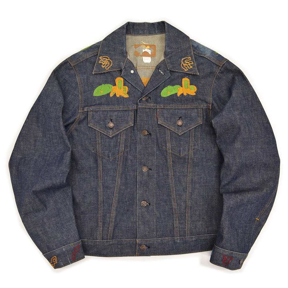 1970s Levi's 70505-0217 WESTERN FOLK ART EMBROIDERED DENIM JACKET ... 44