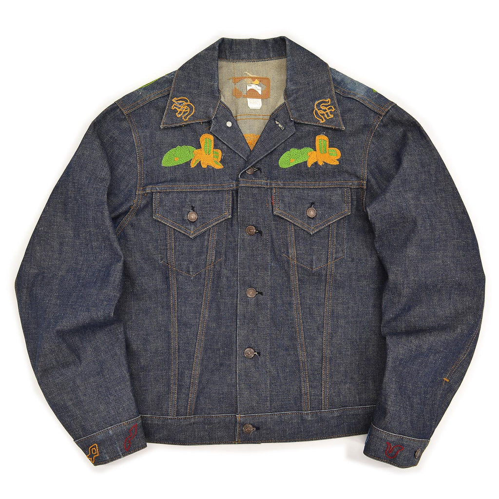1970s Levi's 70505-0217 WESTERN FOLK ART EMBROIDERED DENIM JACKET ... 44