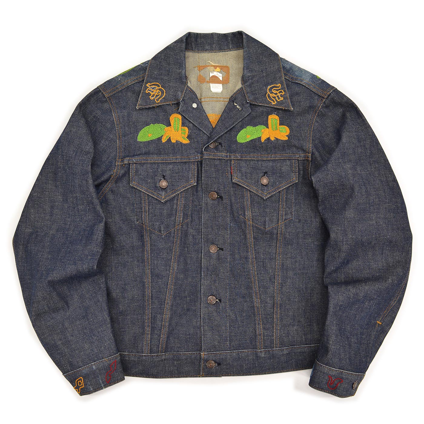 1970s Levi's 70505-0217 WESTERN FOLK ART EMBROIDERED DENIM JACKET ... 44