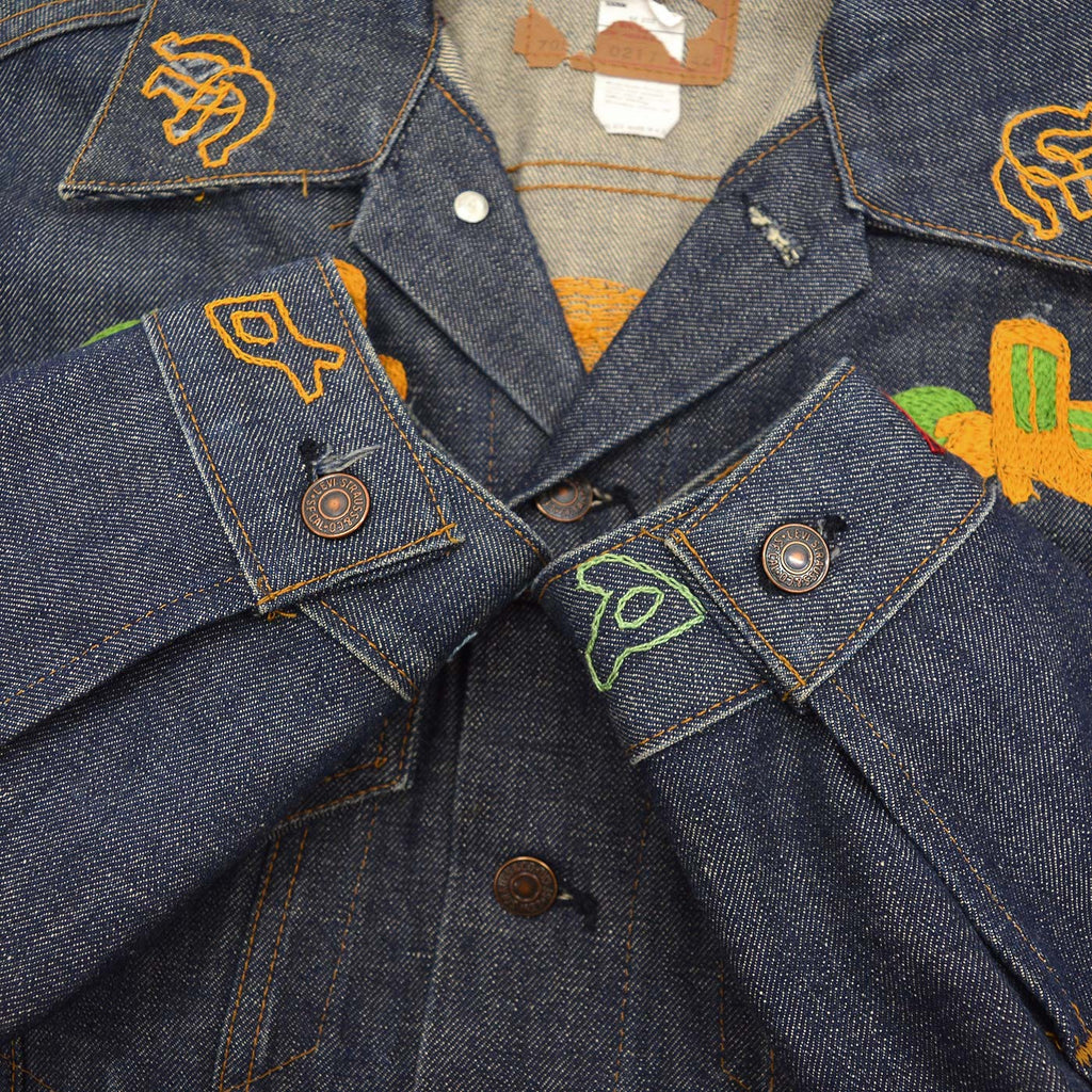 1970s Levi's 70505-0217 WESTERN FOLK ART EMBROIDERED DENIM JACKET ... 44