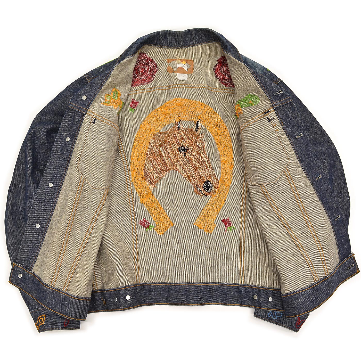 1970s Levi's 70505-0217 WESTERN FOLK ART EMBROIDERED DENIM JACKET ... 44
