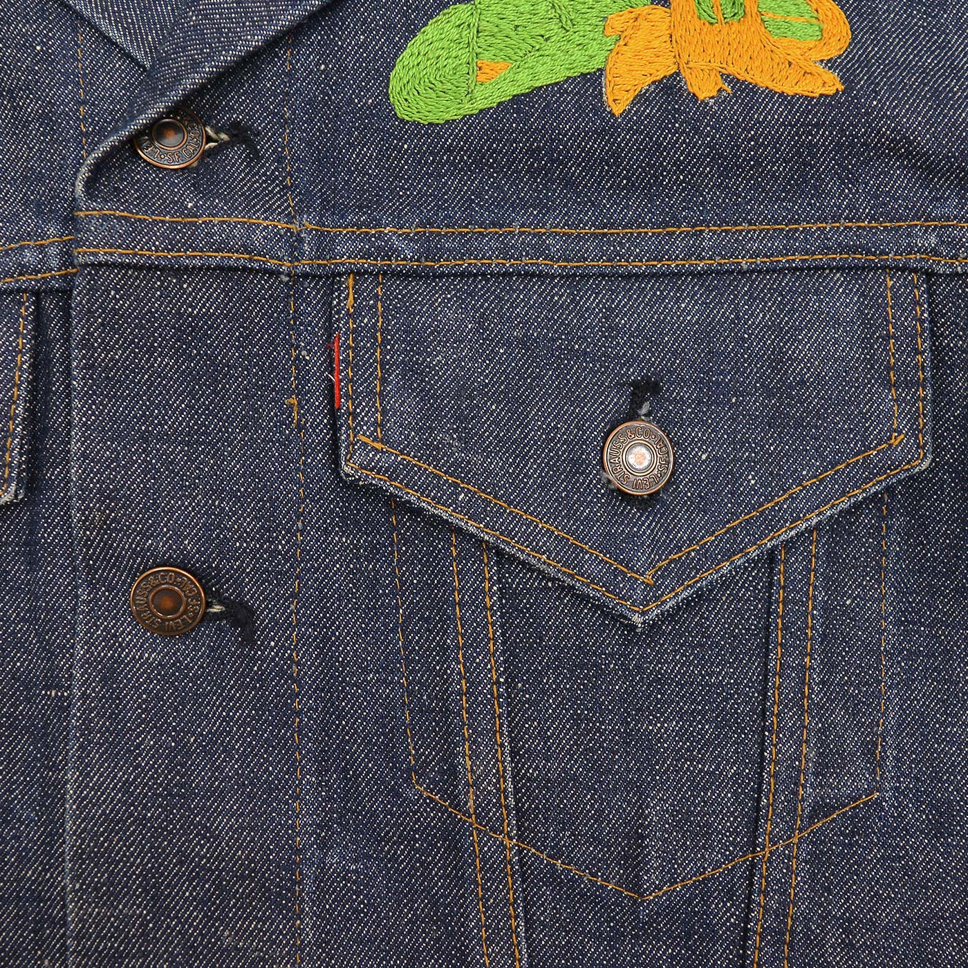 1970s Levi's 70505-0217 WESTERN FOLK ART EMBROIDERED DENIM JACKET ... 44