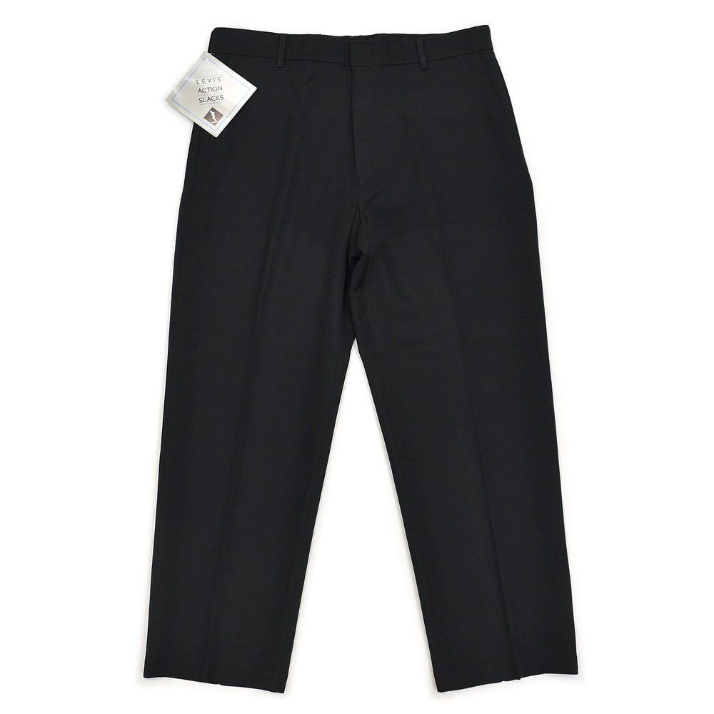 1990's DEADSTOCK LEVI'S ACTION SLACKS / BLACK ... W34/L29
