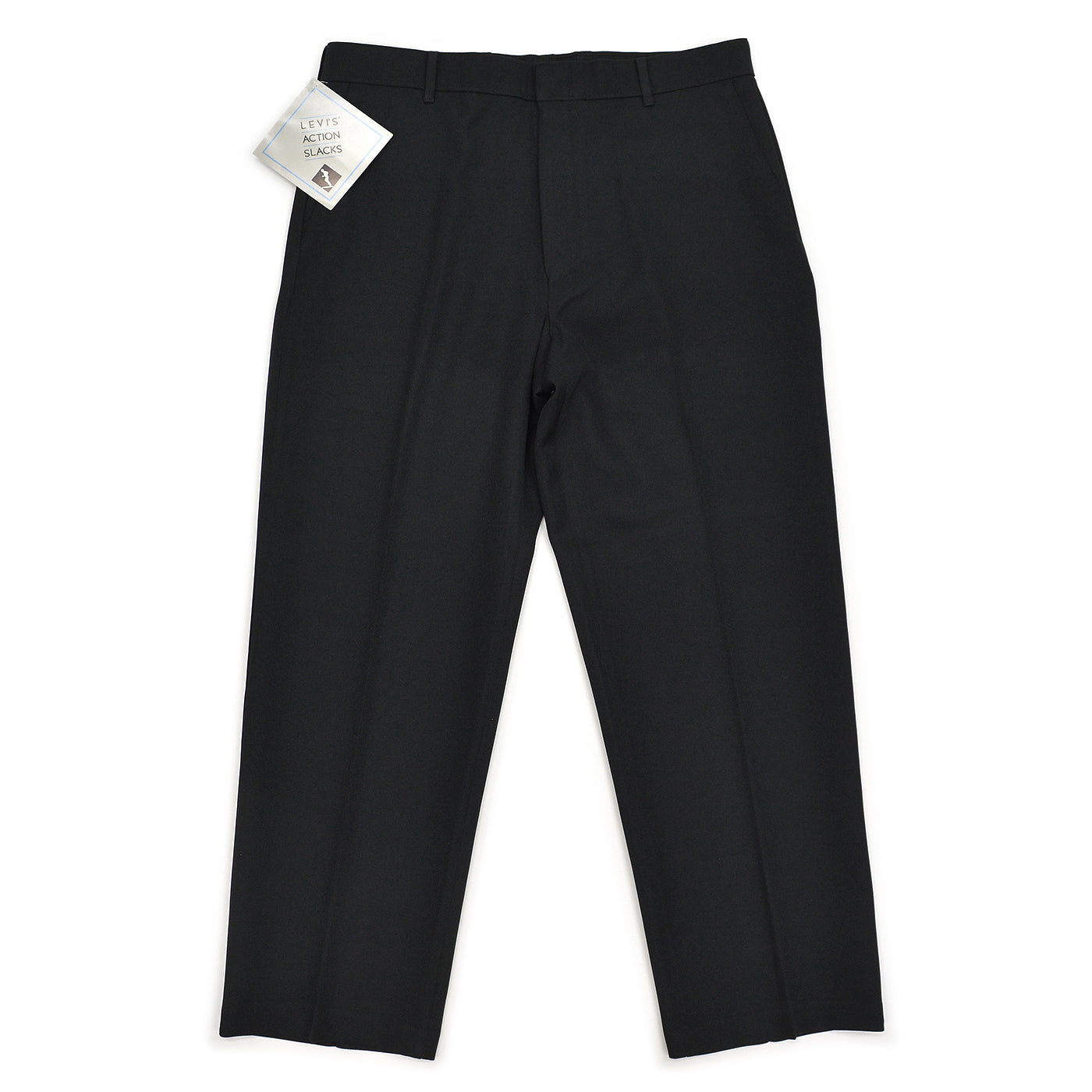 1990's DEADSTOCK LEVI'S ACTION SLACKS / BLACK ... W34/L29