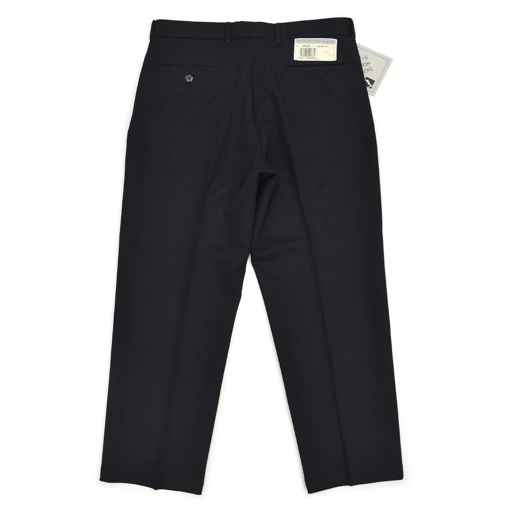 1990's DEADSTOCK LEVI'S ACTION SLACKS / BLACK ... W34/L29