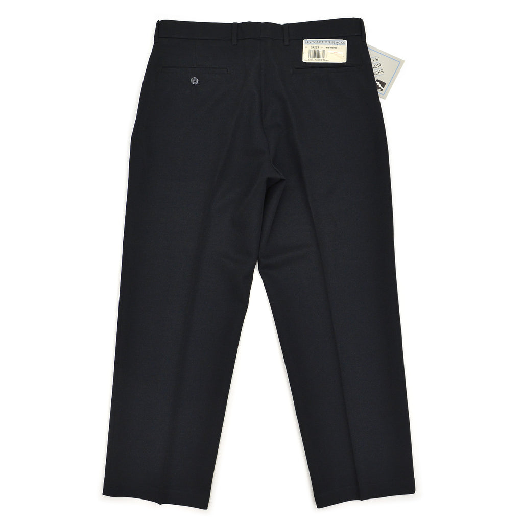 1990's DEADSTOCK LEVI'S ACTION SLACKS / BLACK ... W34/L29