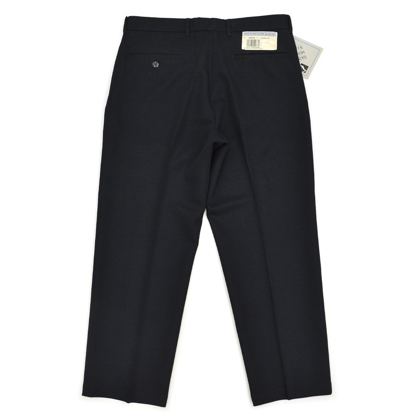 1990's DEADSTOCK LEVI'S ACTION SLACKS / BLACK ... W34/L29
