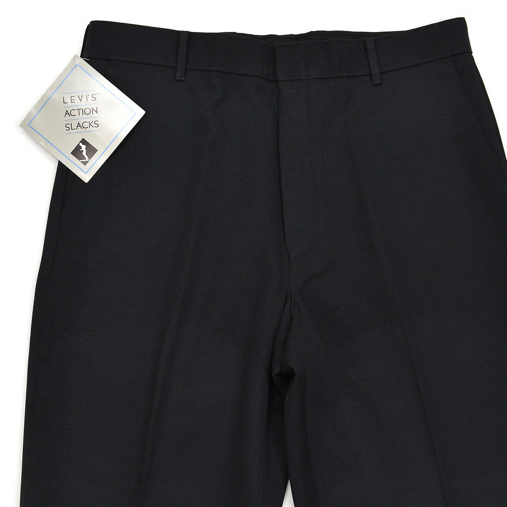 1990's DEADSTOCK LEVI'S ACTION SLACKS / BLACK ... W34/L29