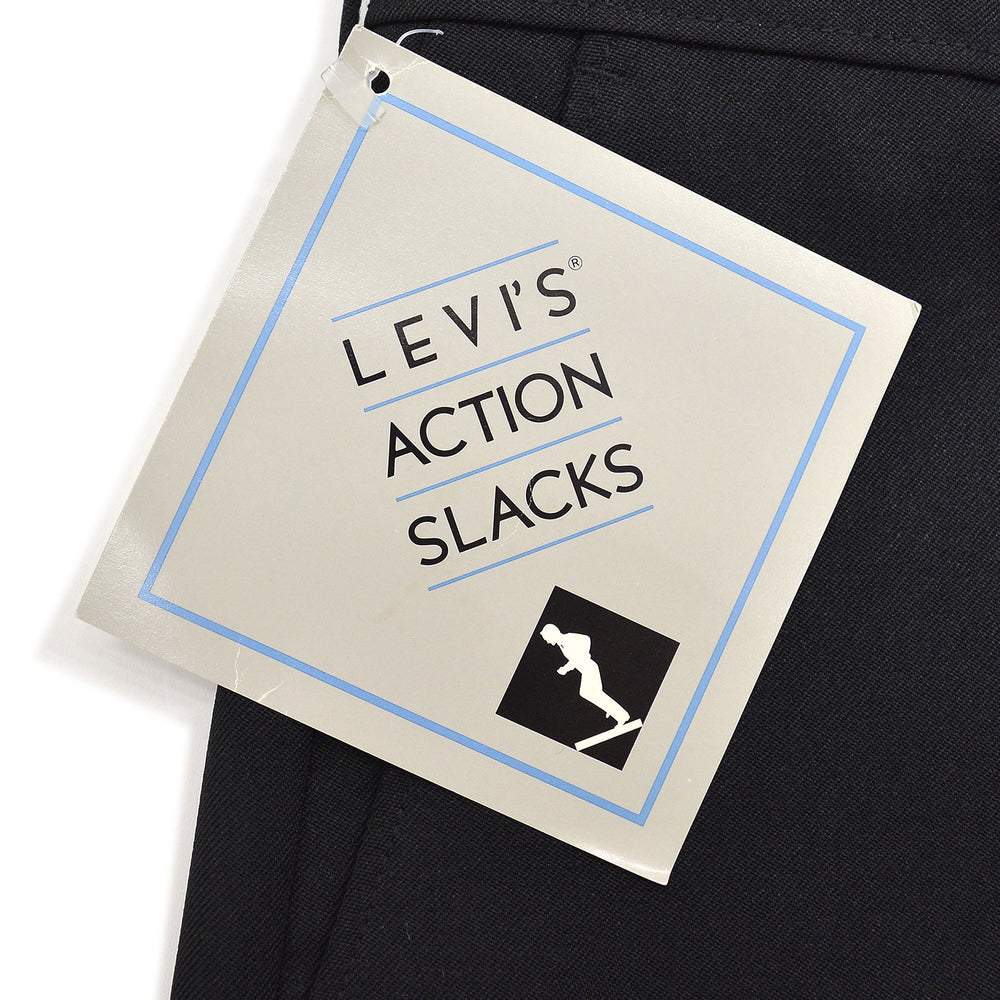 1990's DEADSTOCK LEVI'S ACTION SLACKS / BLACK ... W34/L29