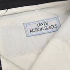 1990's DEADSTOCK LEVI'S ACTION SLACKS / BLACK ... W34/L29