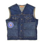1960's~ LEVI'S 70505-0217 BIGE CUSTOM DENIM VEST / LOTS OF PATCH ...