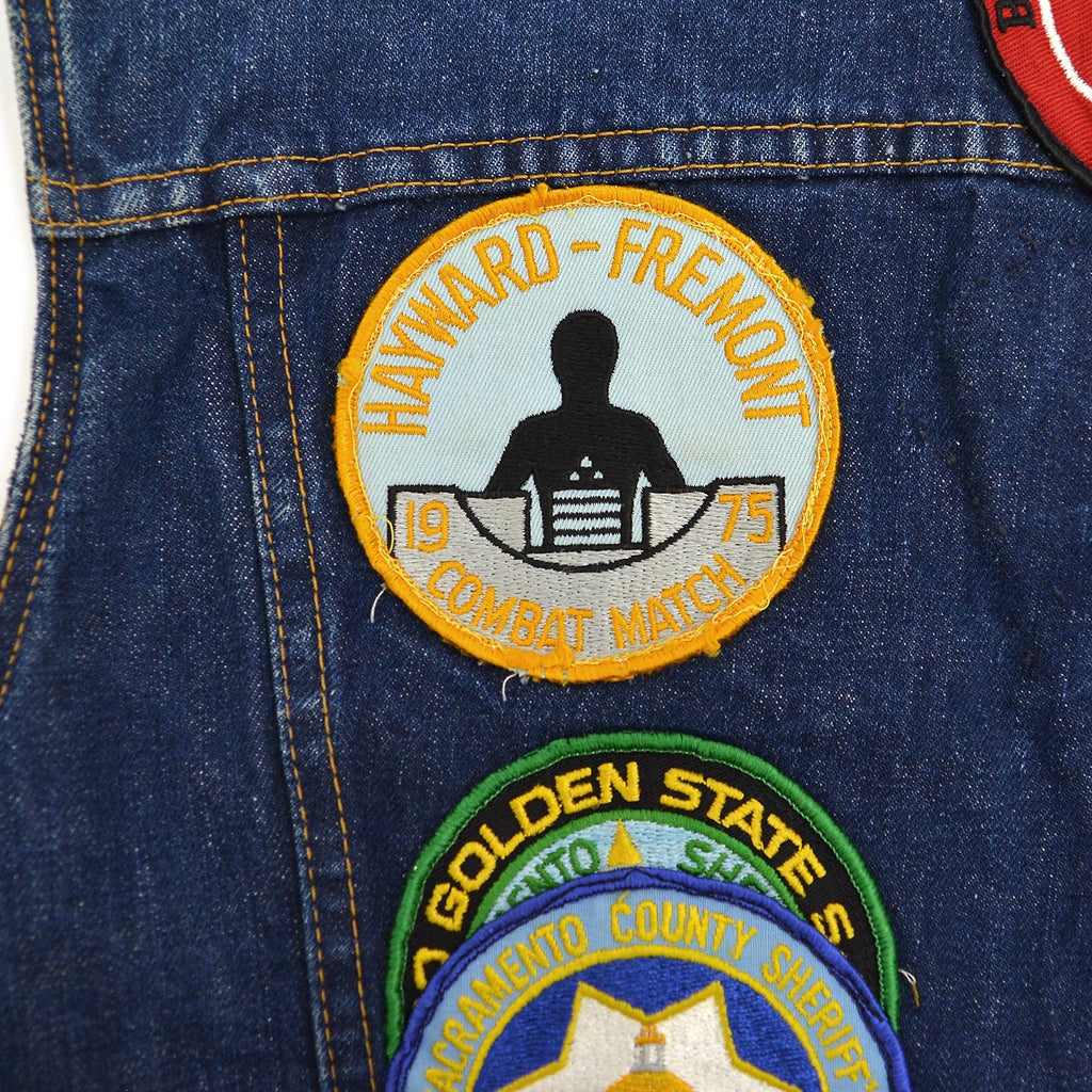 1960's~ LEVI'S 70505-0217 BIGE CUSTOM DENIM VEST / LOTS OF PATCH ...