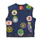1960's~ LEVI'S 70505-0217 BIGE CUSTOM DENIM VEST / LOTS OF PATCH ...