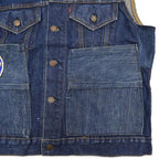1960's~ LEVI'S 70505-0217 BIGE CUSTOM DENIM VEST / LOTS OF PATCH ...