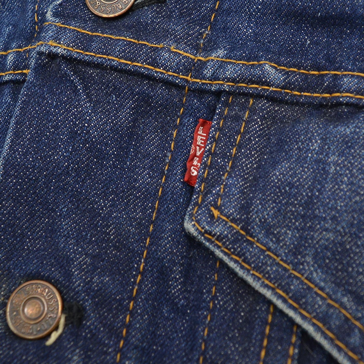 1960's~ LEVI'S 70505-0217 BIGE CUSTOM DENIM VEST / LOTS OF PATCH ...
