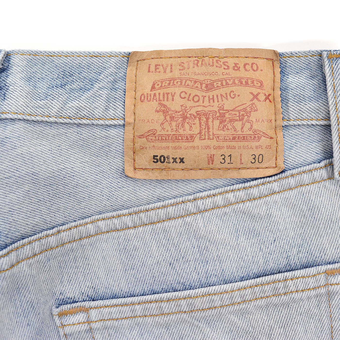 2000's Levi's 501 DENIM PANTS / STRANGE SUN FADED... W31/L30