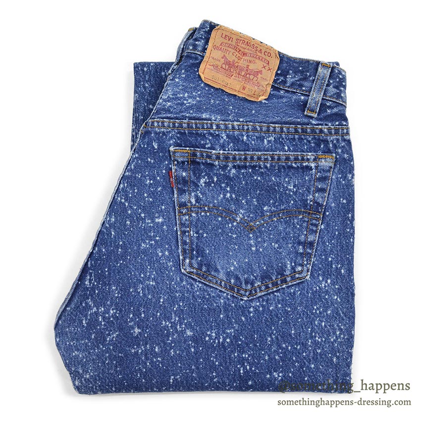 1980's Levi's 501-0129 GALACTIC WASH DENIM PANTS... W32/L32