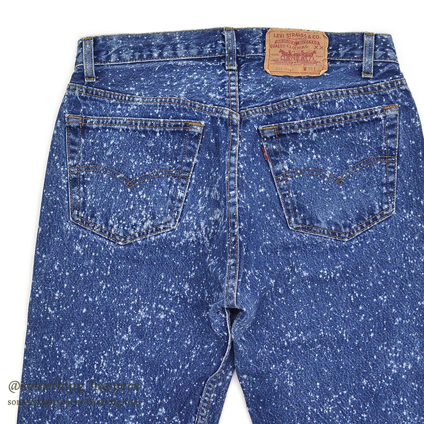 1980's Levi's 501-0129 GALACTIC WASH DENIM PANTS... W32/L32