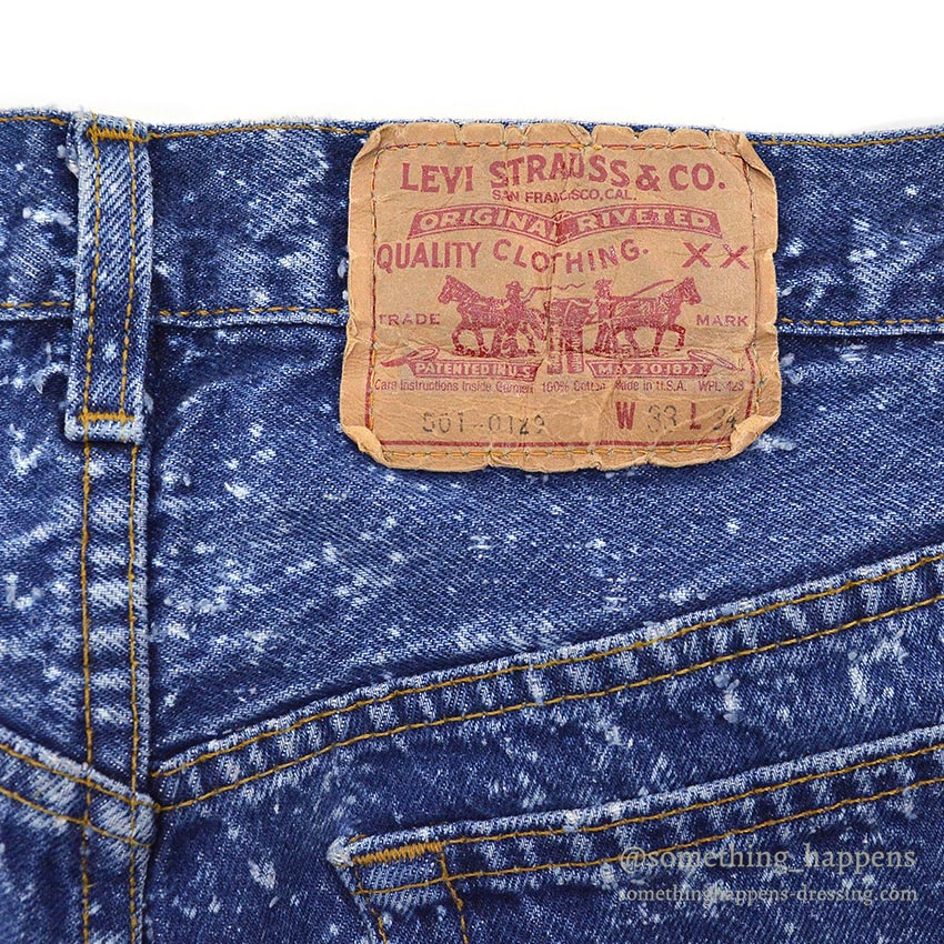 1980's Levi's 501-0129 GALACTIC WASH DENIM PANTS... W32/L32