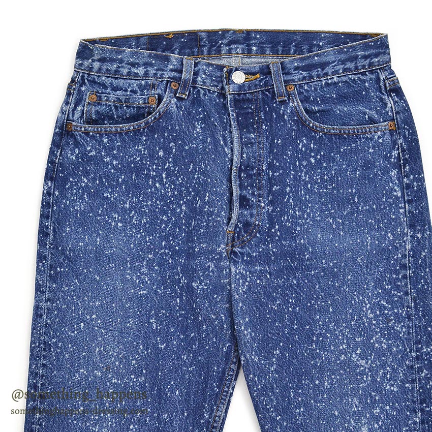 1980's Levi's 501-0129 GALACTIC WASH DENIM PANTS... W32/L32