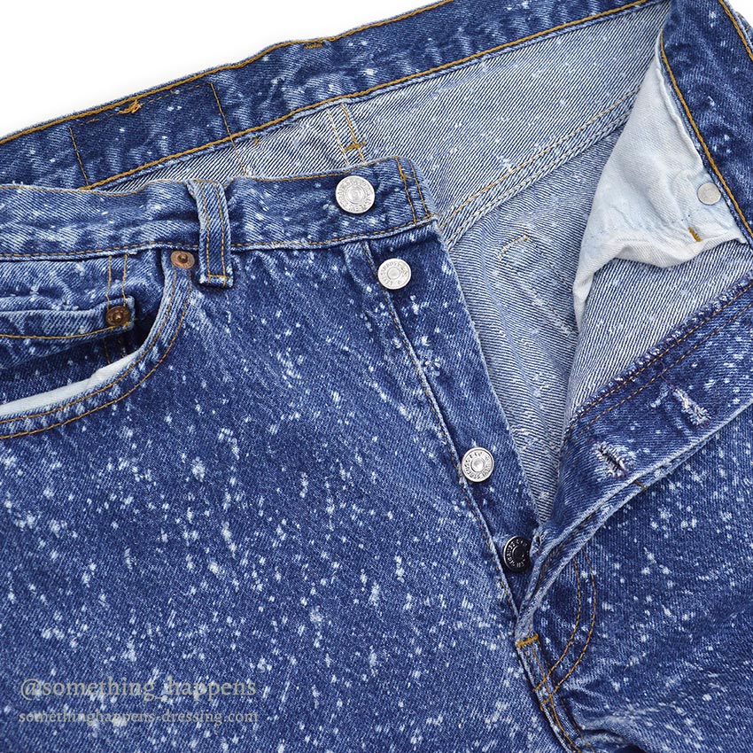 1980's Levi's 501-0129 GALACTIC WASH DENIM PANTS... W32/L32