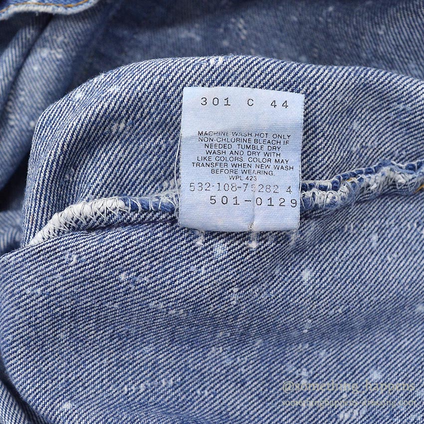1980's Levi's 501-0129 GALACTIC WASH DENIM PANTS... W32/L32