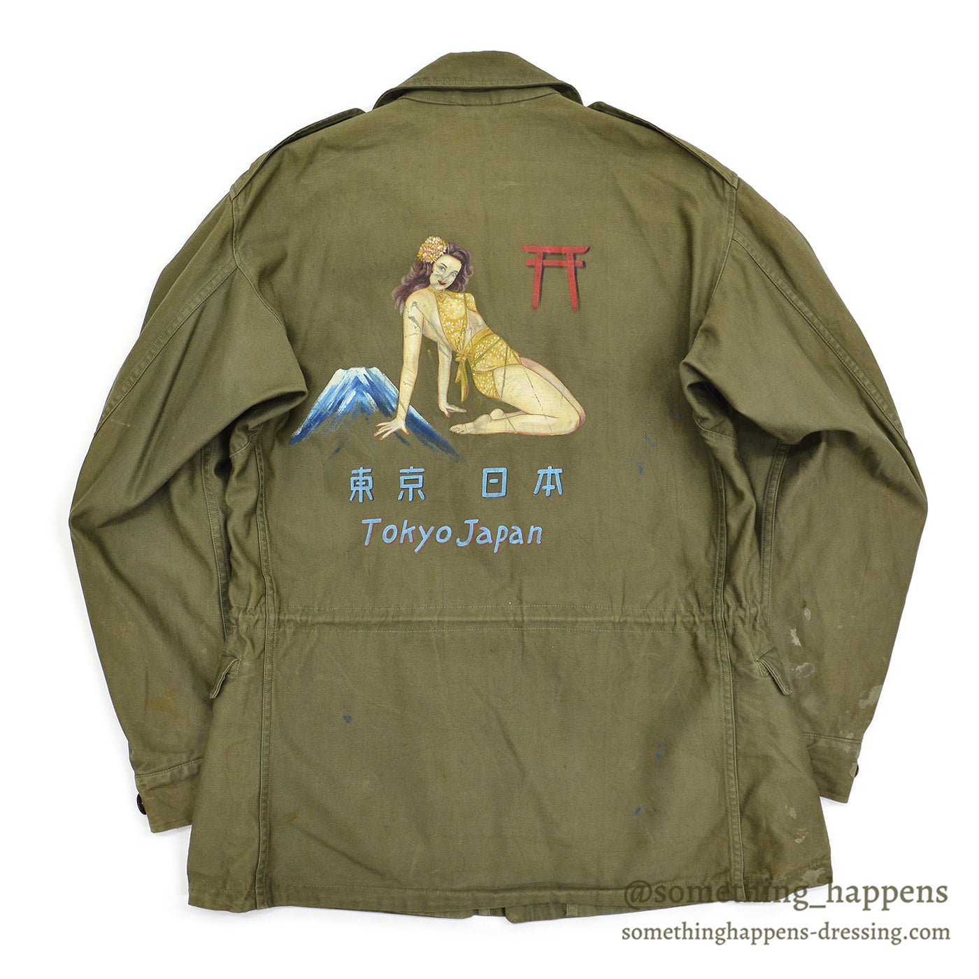 1940's U.S.ARMY M-1943 WW2 HAND PAINTED FIELD JACKET / EXTREMERY RARE ...