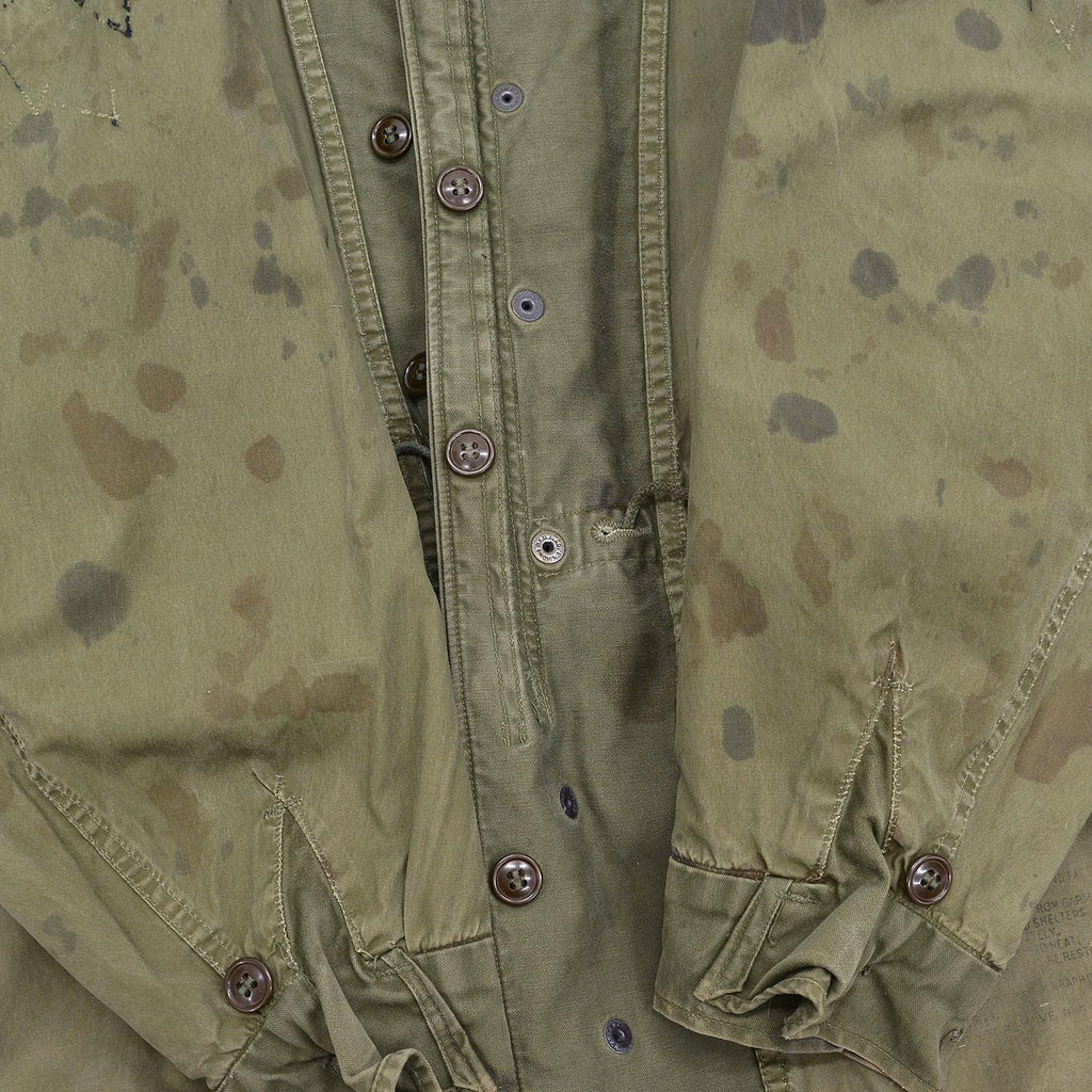 1950s U.S. ARMY M-1951 FIELD JACKET HAND PAINTED CAMOUFLAGE ... S-R