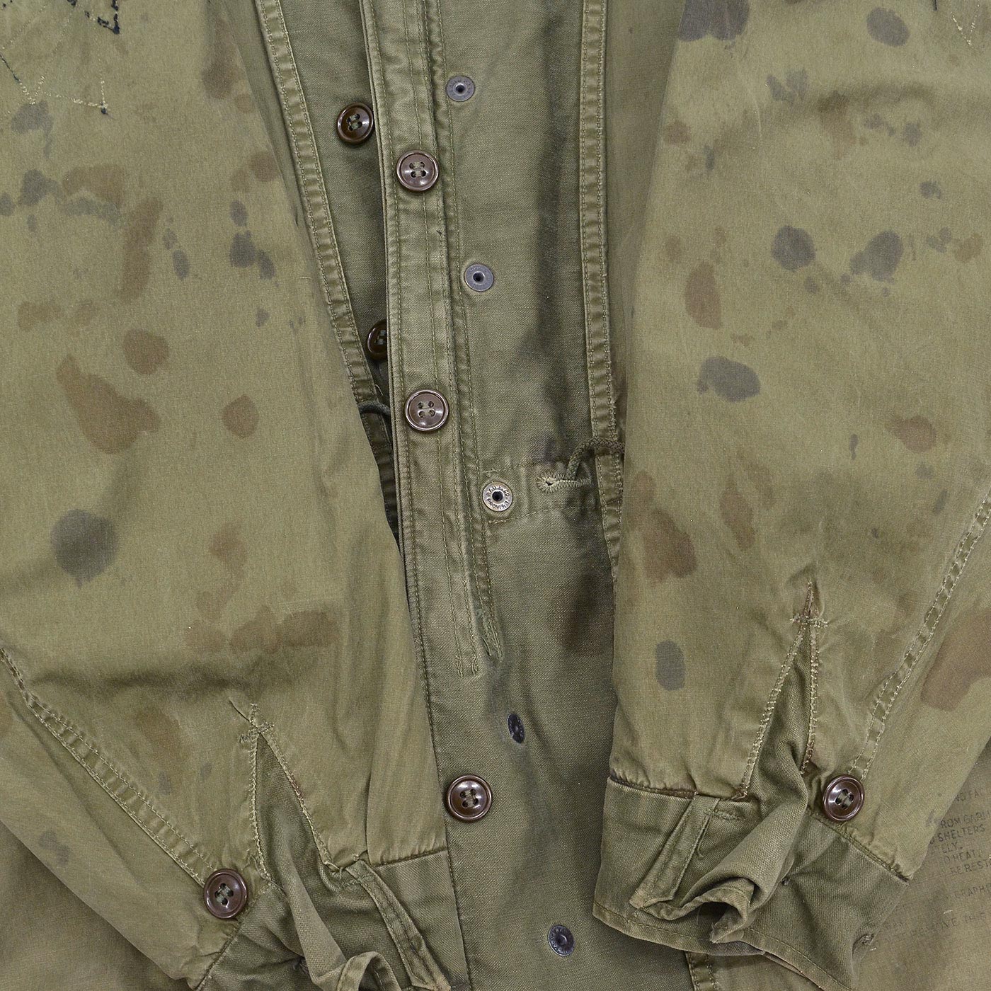 1950s U.S. ARMY M-1951 FIELD JACKET HAND PAINTED CAMOUFLAGE ... S-R