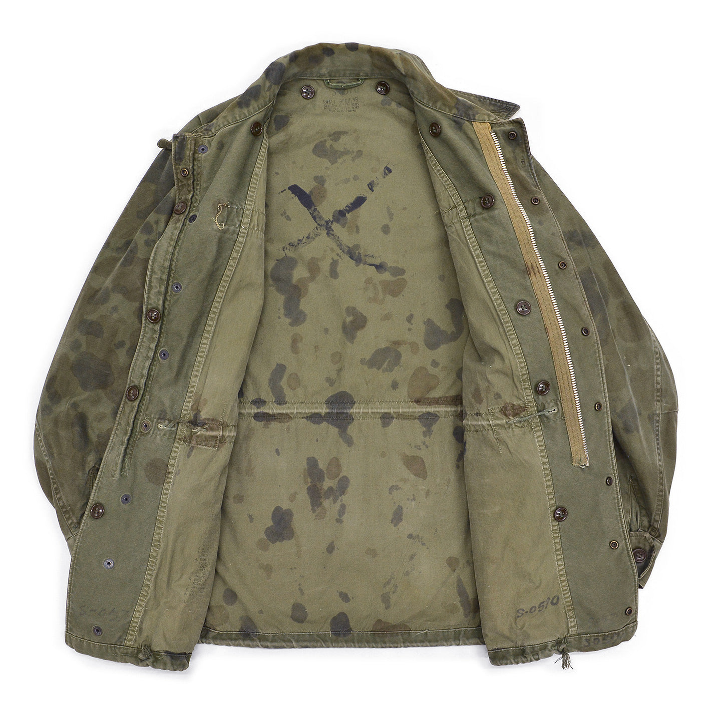 1950s U.S. ARMY M-1951 FIELD JACKET HAND PAINTED CAMOUFLAGE ... S-R